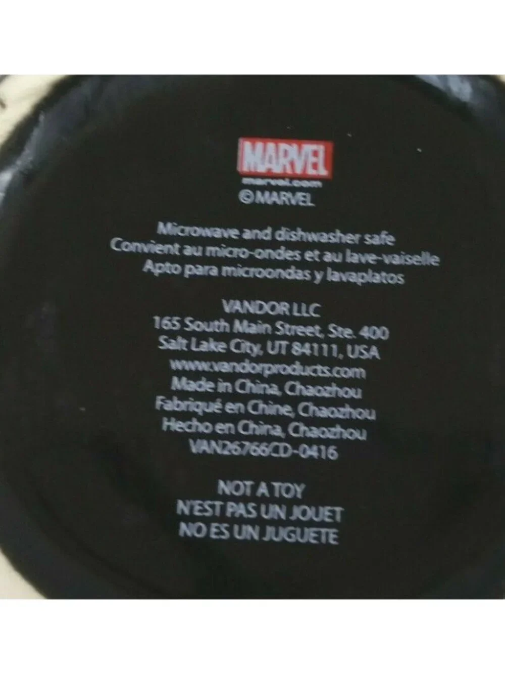 Marvel Comic Logo Deadpool Black 18 oz Coffee Cup Mug  4.75